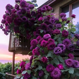 Роза Плетистая Плум Пэшн купить по цене от 610р. в интернет-магазине «Посадика» с доставкой почтой в в Муравленкое и по всей России – [изображение №1].